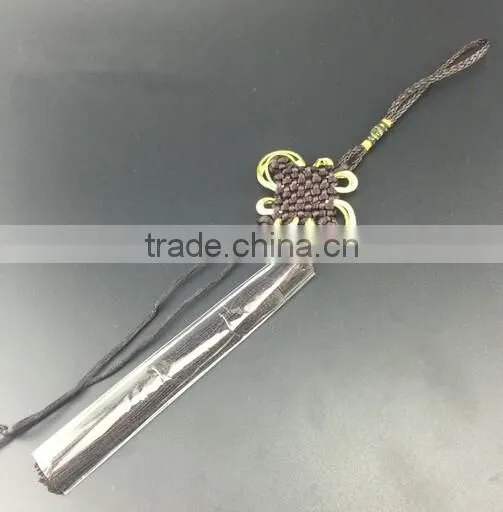 Tassel Detail Chinese Knot Handcraft Purple Hanging Decoration