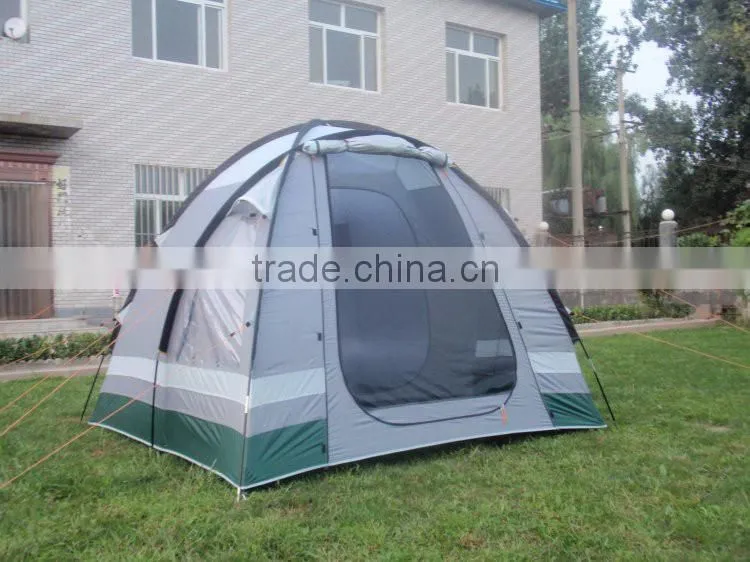 A triple dome with 6 berth family tent