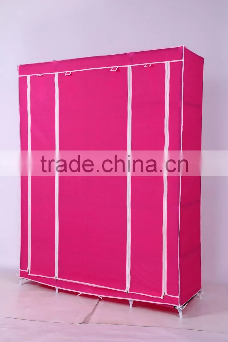 Modern Bedroom Steel Wardrobe, Single Clothing Storage Wardrobe