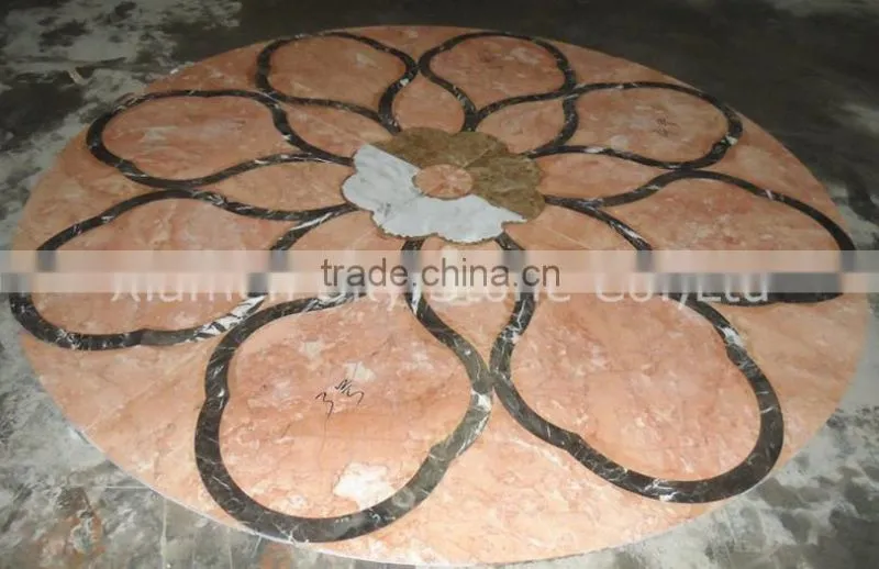 sky06 round medallion water jet marble