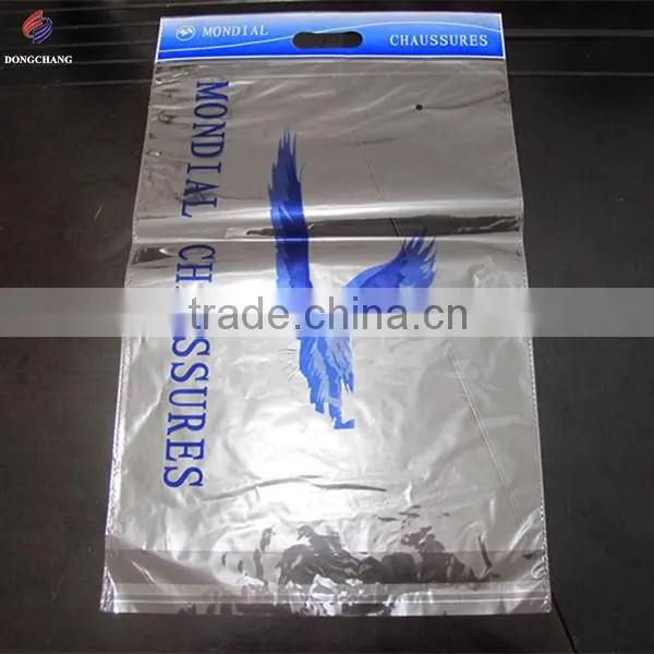 Self adhesive seal custom printed bopp plastic header bag with hang hole