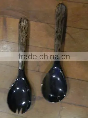 wooden spoons with bone, horn inlays, wooden spoons,horn spoons, handmade natural horn spoons, handmade natural wood spoons,
