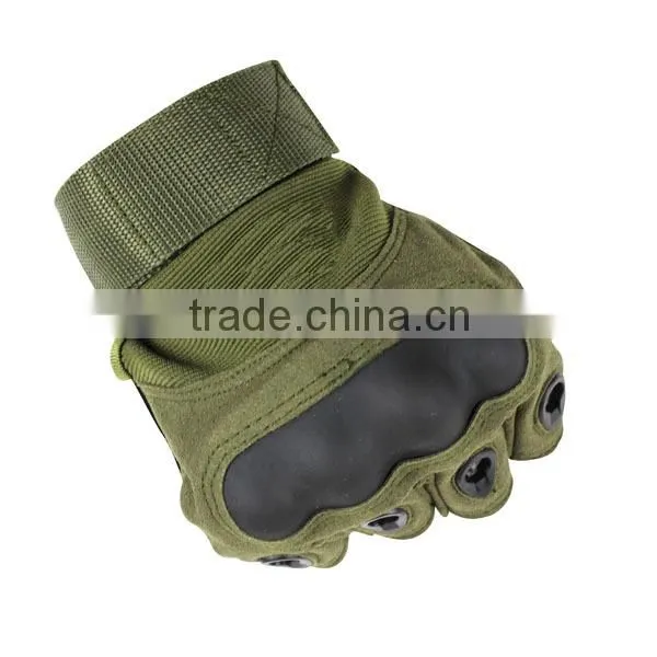 military half finger gloves with hard kunckle black tan olive green