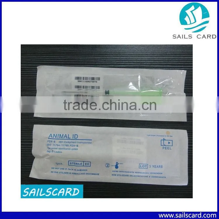 1.4x8mm RFID microchip tag for small animal tracking