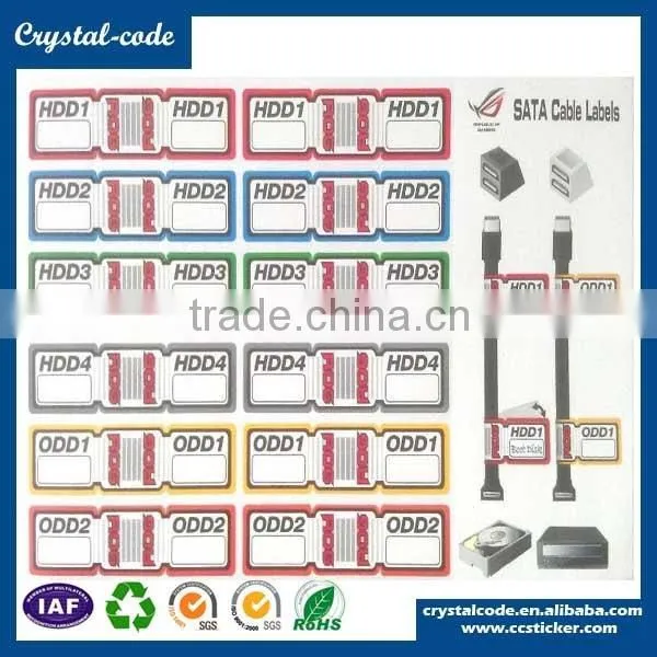 Eco-friendly vinyl tear proof factory price wrap wire label