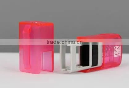 Free Sample Best Seller DongFangTu Transparent Red ABS Pocket Signature Rubber Stamp for Sale