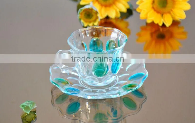 cheap whosale tea glass cup and saucer
