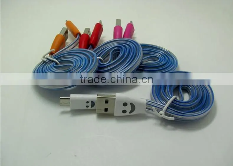 Sync Charger Led Usb Cable Micro Phone Led Usb Cable For Charger, High Quality Led Phone Cable