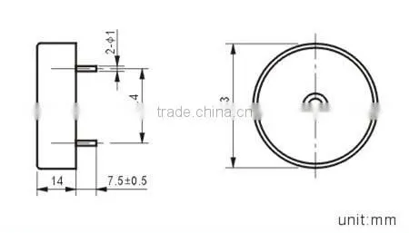FBPT4314 hot sale Chinese factory 12v piezo buzzer small buzzer 90db piezo buzzer (FBELE)