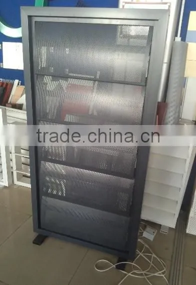 Curved perforated aluminum sun louver/screen (C E)