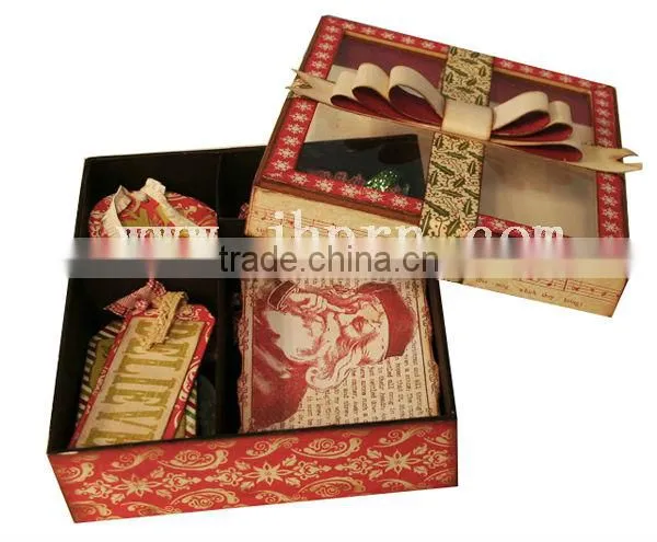 luxury paper christmas gift box with window