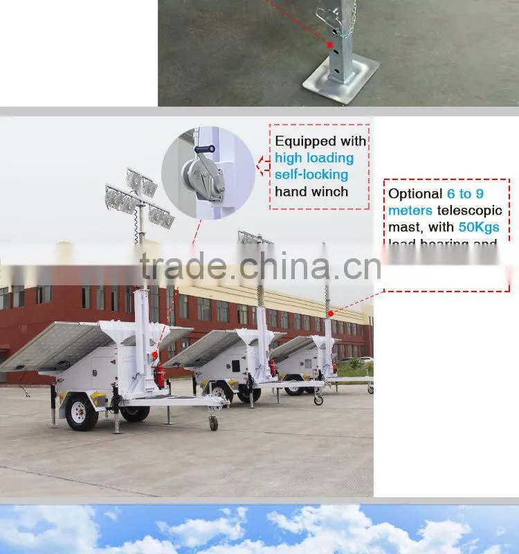 High lumen efficacy light tower uae for night lighting