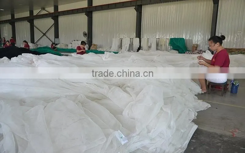 High Strength Orangen 5mm 3" HDPE bradied knotted netting for large scaled single ship bottom trawl net