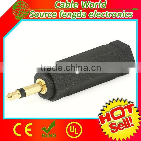 factory wholesale 6.35mm to 3.5mm mono adapter 1/4" Mono audio adapter for microphone
