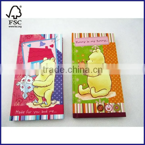 2 subject hardcover notebook/diary carton college ruled