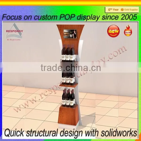 promotion permanent alcohol display stand for supermarket