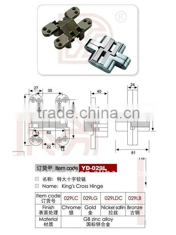 zinc alloy hinges for lockers