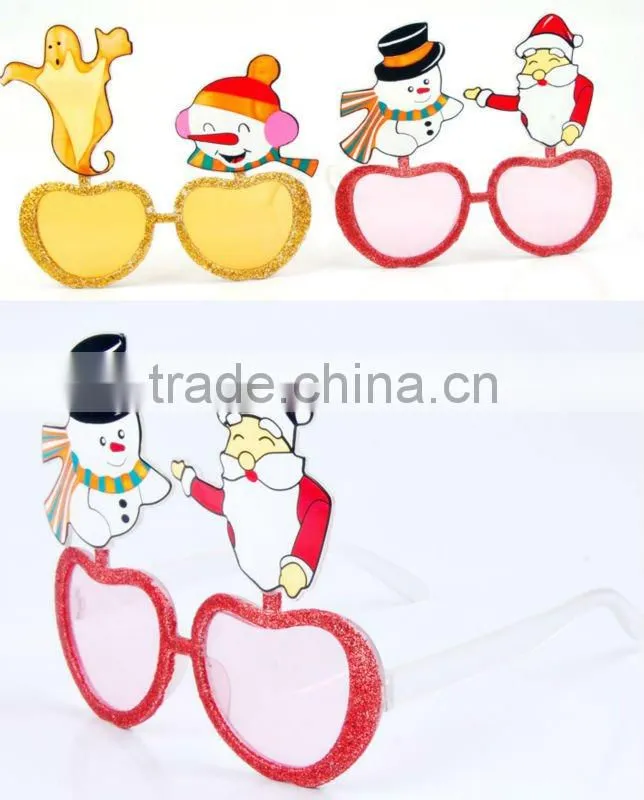 2013 new colorful design Santa Claus party glass