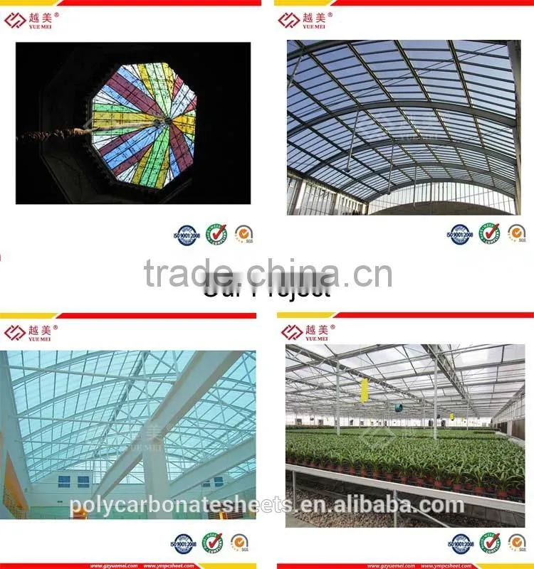 roofing sheet material name of plastic raw material unbreakable polycarbonate solid sheet