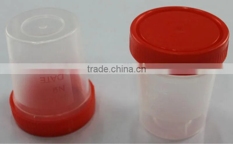 lab vacuum plastic urine container with screw cap