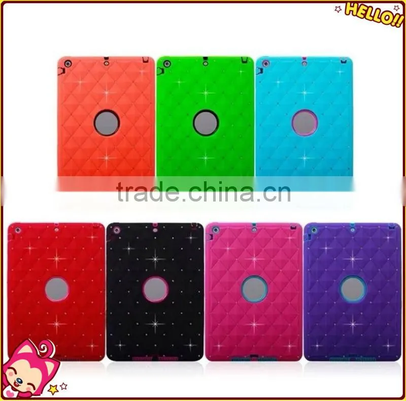 Wholesale silicone glitter diamante case for ipad mini