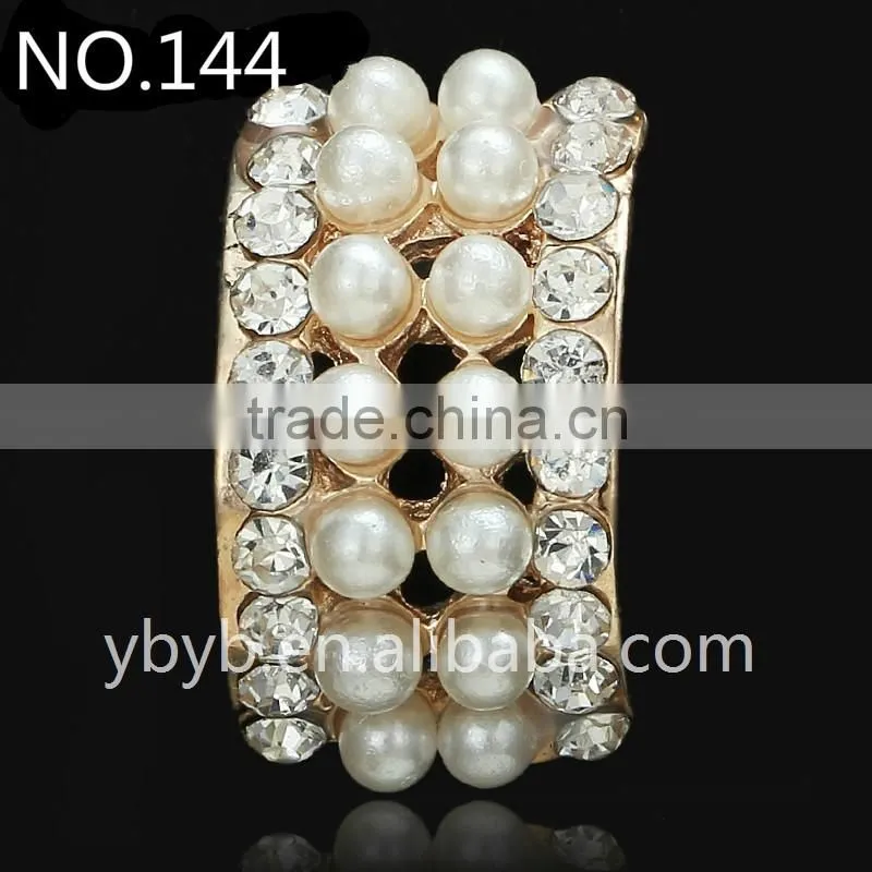Pearl material Korean hair accessories diy accessories diamond buckle torus faceplate diy alloy accessories wholesale-3