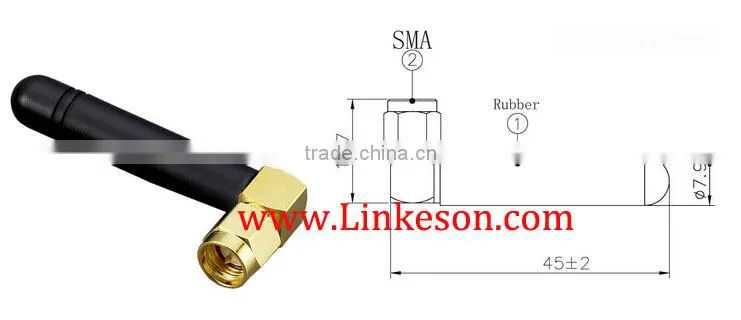 Long range 433Mhz Directional rubebr duck antenna