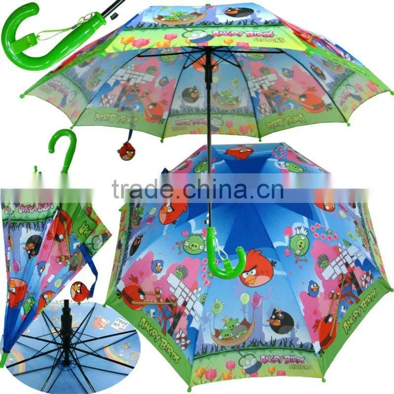 C10A Auto Heat Transfer cartoon child umbrella with flower edge