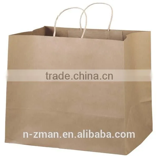 Paper Twisted Handle Bag,Printed Paper Bag,Brown Printed Paper Bag