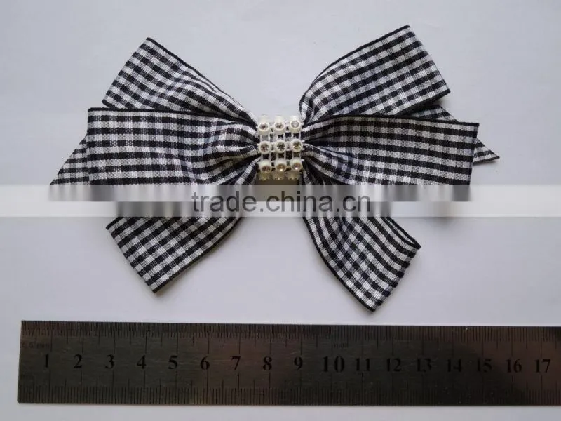 5 inch women double ribbon bow gilrs hair clip satin ribbon bow girl's hairpins headwear accessories