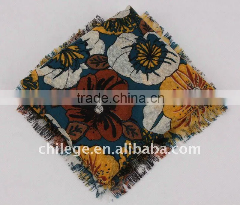 wool floral printed pashmina scarf shawl