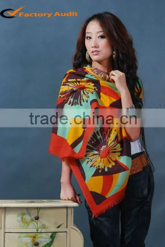 fashion printed wool scarf wholesale China
