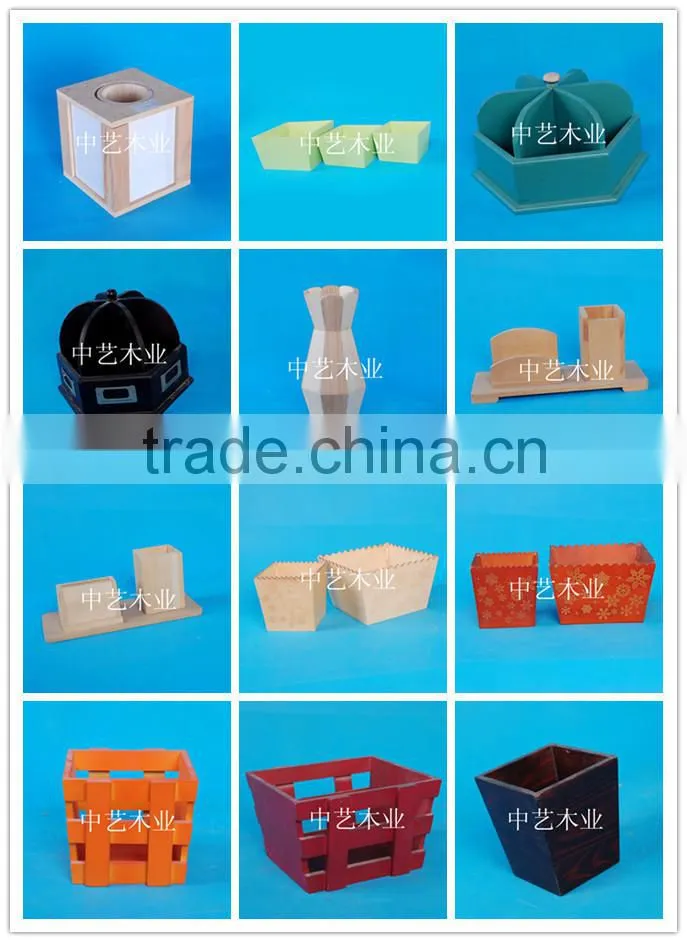 hot selling FSC rectangle magnetic fancy kids wooden pen holder for wholesale