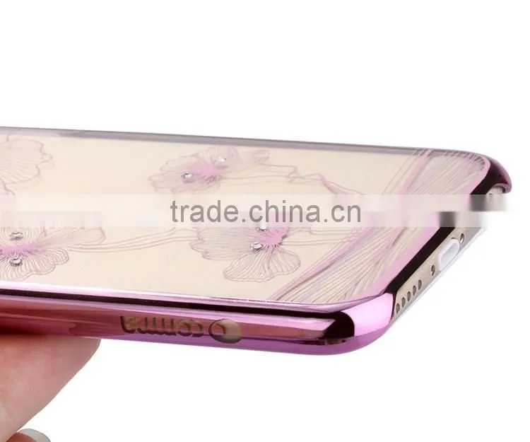 Comma Ultra Slim PC Hard Case for iPhone 6, Electroplating Bling Element Back Screen Cover for iPhone 6s