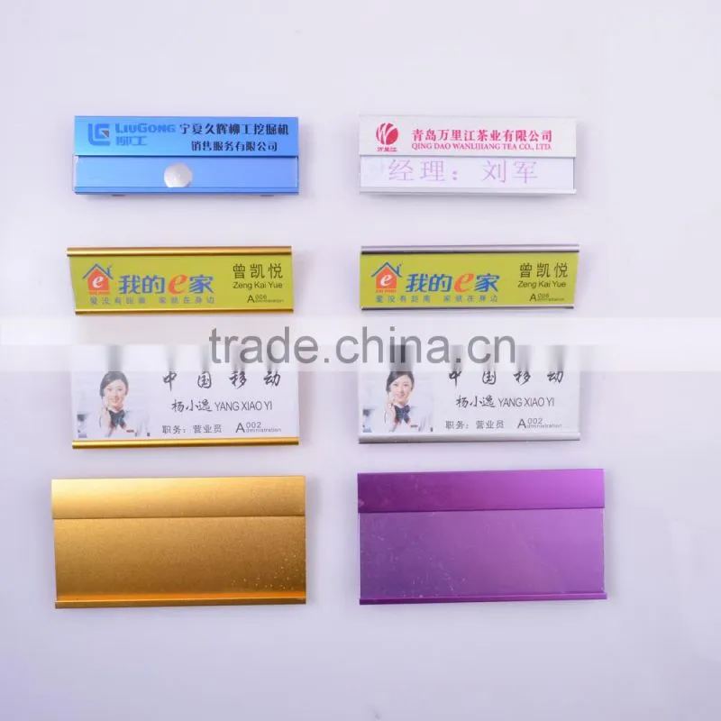 Cheap safety pin& aluminum alloy badge