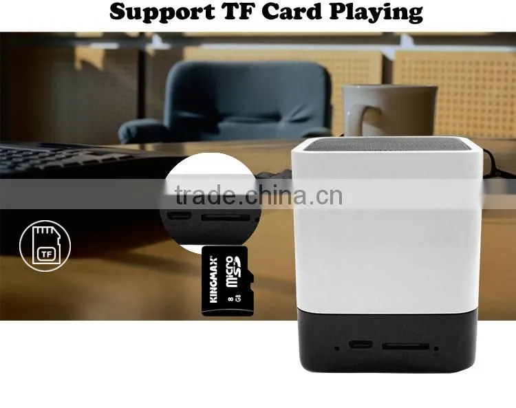 TLS28 mini fm function led time display blue tooth speaker with built-in mic