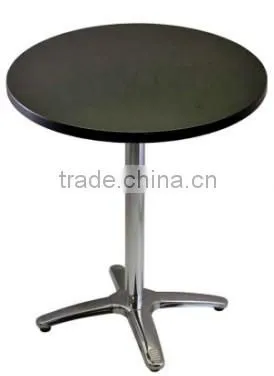 wholesale modern metal base wood high top round restaurant table
