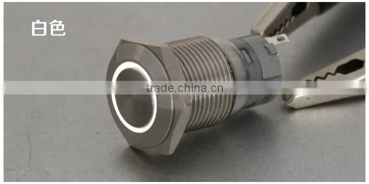 Power Symbol 16MM 12V/24V LED Momentary Horn Button Metal Switch