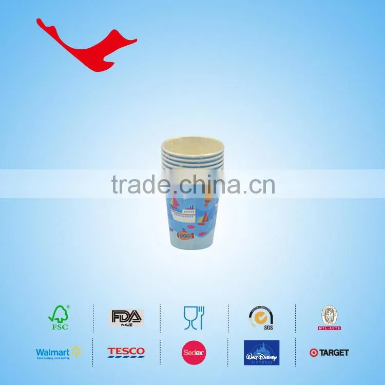 disposable food and beverages grade paper cup with striped style