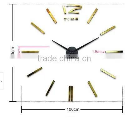 Different types of wall clocks DIY 3D Wall Clock Home Decor Bell Cool Mirror Stickers Art Watch