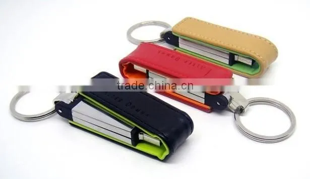 China Factory produce USB2.0 Leather USB Flash Drive