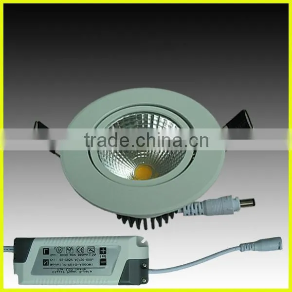 UL FCC CE RoHS 2.5 3 inch 4inch 5inch cob led lights drop ceiling recessed
