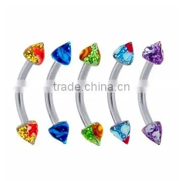 The flexible eyebrow piercing jewelry eyebrow barbells & rings