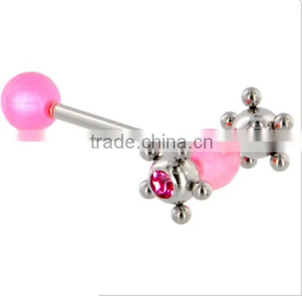 Fashion animal tongue ring barbell piercings body jewelry