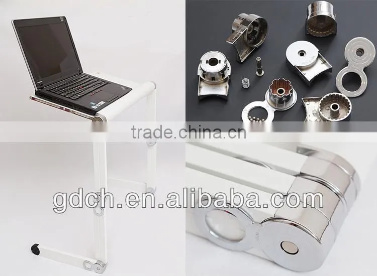New products modern aluminium folding bedside computer stand with mouse pad