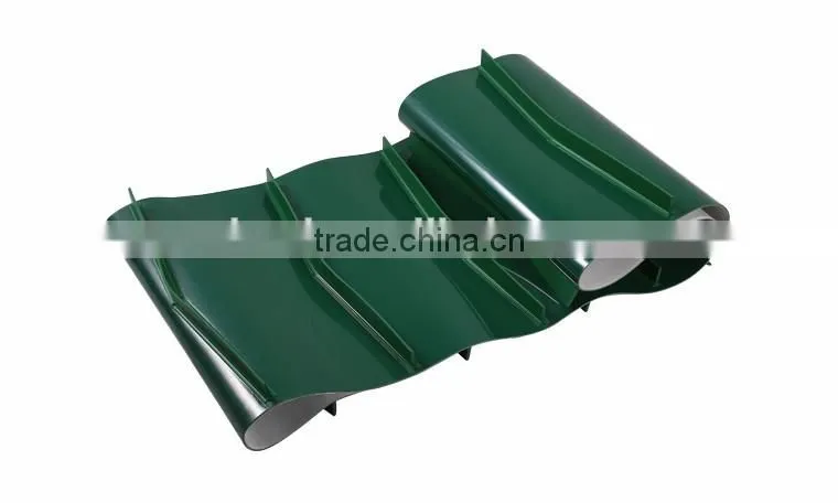 Light duty baffle pvc conveyor belt for conveying system