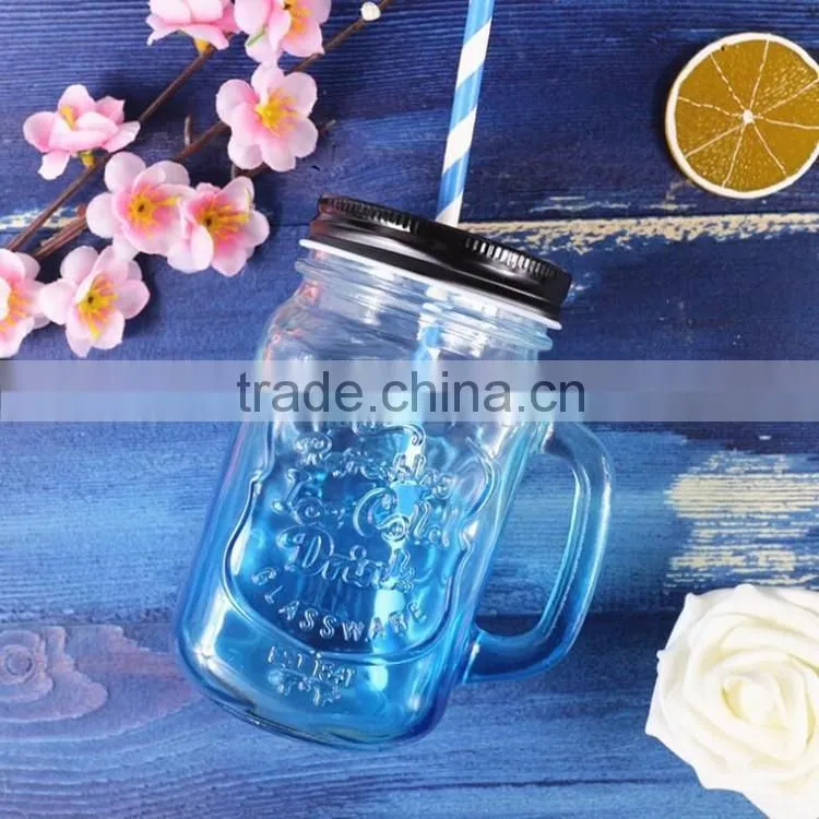 Popular Factory Direct Sale 12oz glass mason jar, custom mason jar with lids,wholesale embossed mason jar