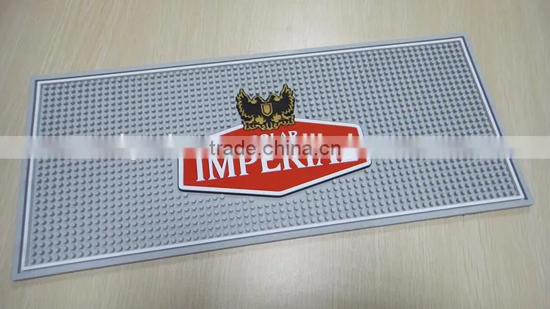 Anti-slip Soft Silicone Pvc Rubber Custom Bar Mat