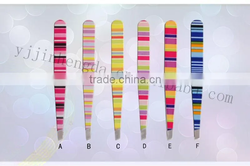Painting silk screen stainless steel eyebrow tweezer