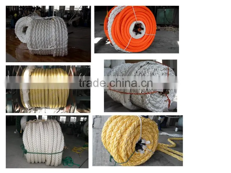 2 inch nylon rope/mooring rope/8 strand polypropylene rope